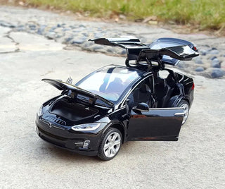 1:32 Tesla Model-X Alloy Car Diecast Sound And Light Pull Back Model Toy Vehicle Metal Car Simulation Alodia Store