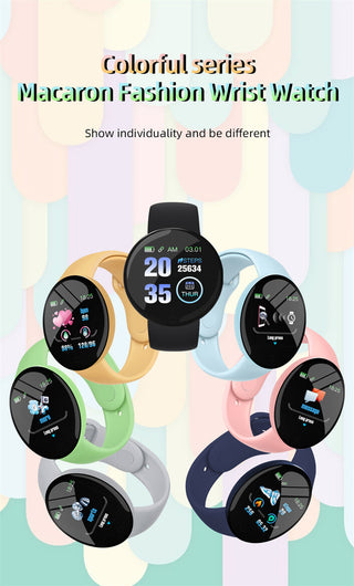 D18 Pro Smart Watch Men Women Bluetooth Fitness Tracker Bracelet Sport Heart Rate Blood Pressure Kids Smartwatch for IOS Android Alodia Store