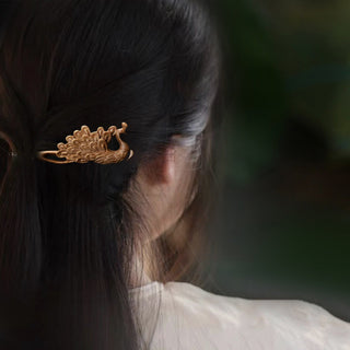 Chinese Wood Hair Sticks Hair Barrettes Red Sandalwood Rabbit Clips Vintage Style Hairpin Accessories for Women Bun Maker ML Alodia Store