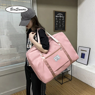 BWBW Large Capacity Students Move Rolling Luggage Folding Travel Bag Suitcase Wheels Alodia Store