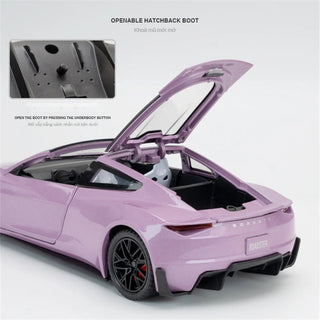 1:24 Tesla Roadster Alloy Sports Car Model Diecasts Metal Toy Vehicles Car Model Simulation Sound and Light Collection Kids Gift Alodia Store