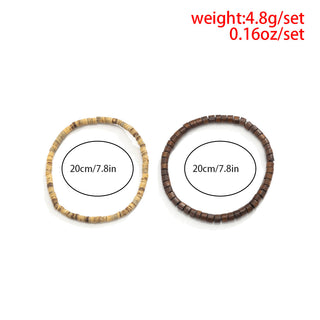 New Bohemian Style Necklace for Men Polymer Clay Pieces Spliced Wood Beads Wholesale Hot Spot Gothic Chains Jewelry Alodia Store