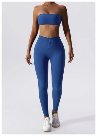 Yoga Set 2 Piece High Waist Leggings Sports Bra Women's Tracksuit Gym Workout Push Up Running Clothes Sportswear Fitness Suit Alodia Store