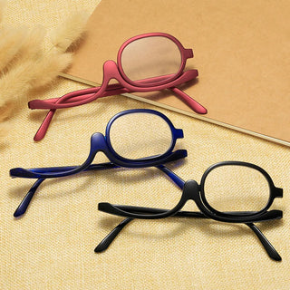 Women Magnifying Glasses Makeup Reading Glass Folding Eye Make Up Reading Glass PC Frame +1.0~+4.0 Resin Lens Alodia Store