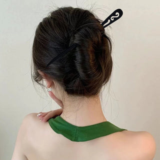 Traditional Wooden Black Hair Sticks Chinese Style Hairpins Carved Wood Hair Fork Vintage Chop Stick Headwear For Women Jewelry Alodia Store