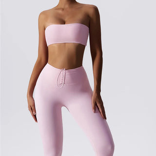 Yoga Set 2 Piece High Waist Leggings Sports Bra Women's Tracksuit Gym Workout Push Up Running Clothes Sportswear Fitness Suit Alodia Store