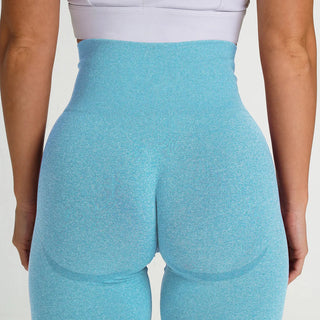 Seamless Women's Sports Yoga Shorts Leggings Fitness Tight Gym Running High Waist   Workout Three Piece Scrunch Biker Pants Alodia Store