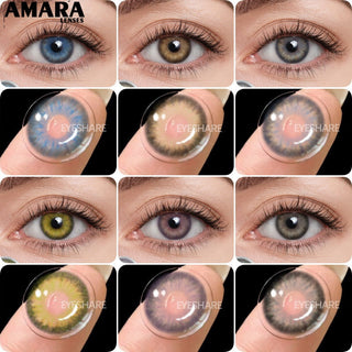AMARA 1 Pair Color Contact Lenses for Eyes Natural Brown Lenses Beauty Fashion Monet lense Blue Lenses Green Eye Contact Alodia Store