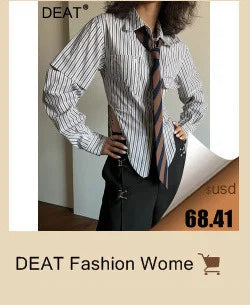 DEAT 2023 Autumn Women's Coat New Fashion Turn-down Collar Solid Alodia Store