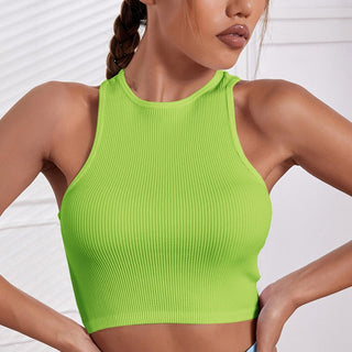 Ribbed Tank Top Women 2023 Summer Casual Fitness alodia store