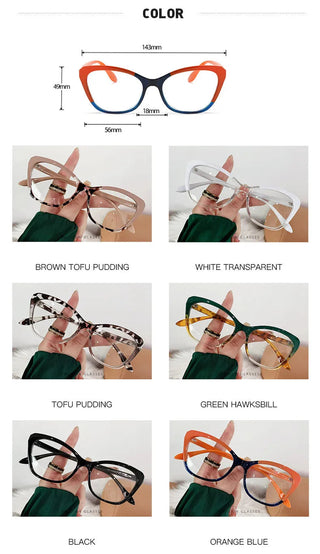 Anti Blue Light Blocking Cat Eye Oculos Mujer Glass Women Brand Fashion Luxury Designer Optical Eyeglasses Frame Classic Eyewear Alodia Store