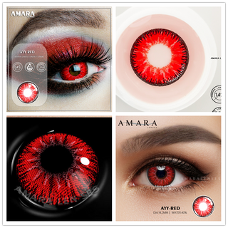 AMARA 2pcsCosplay Anime Eyes Lenses for Eyes AYY Series Makeup Sharingan Beauty Contact Lenses Eye Cosmetic Color Lens Eyes Alodia Store