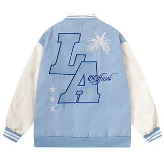 Leather Varsity Jacket Windbreaker High Street Hip-Hop Vintage Coat Clothing Alodia Store