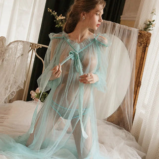 Lace Nightgown Temptation Robe Perspective Emotional Underwear Alodia Store