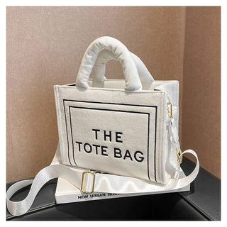 Female Square Tote Crossbody Bag Aesthetic Velour Elegant Alodia Store