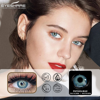 EYESHARE Natural Color Lens Eyes 2pcs Color Contact Lenses For Eye Blue Beauty Contact Lenses Eye Yearly Cosmetic Color Lens Alodia Store