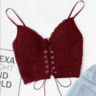 Strap Vest Zip Back Camisole Push Up Bralet Alodia Store