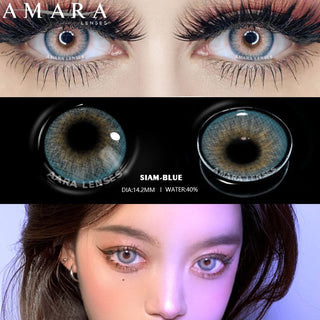 AMARA 1 Pair Color Contact Lenses for Eyes Natural Brown Lenses Beauty Fashion Monet lense Blue Lenses Green Eye Contact Alodia Store