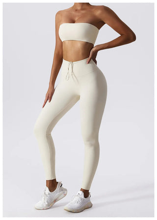 Yoga Set 2 Piece High Waist Leggings Sports Bra Women's Tracksuit Gym Workout Push Up Running Clothes Sportswear Fitness Suit Alodia Store
