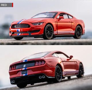 1:32 High Simulation Supercar Ford Mustang Shelby GT350 Car Model Alloy Pull Back Kid Toy Car 4 Open Door Children's Gifts GT500 Alodia Store