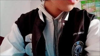 American Harajuku Blue Student Baseball Men's Coat Alodia Store