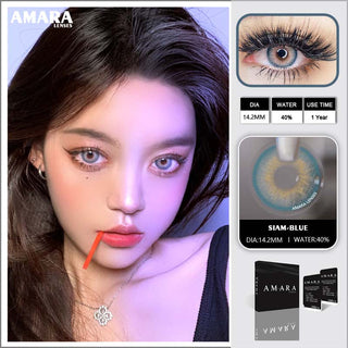 AMARA 1 Pair Color Contact Lenses for Eyes Natural Brown Lenses Beauty Fashion Monet lense Blue Lenses Green Eye Contact Alodia Store