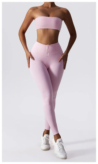 Yoga Set 2 Piece High Waist Leggings Sports Bra Women's Tracksuit Gym Workout Push Up Running Clothes Sportswear Fitness Suit Alodia Store