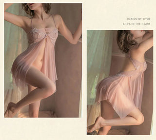 Women's Nightgown Lace Satin Slip Alodia Store