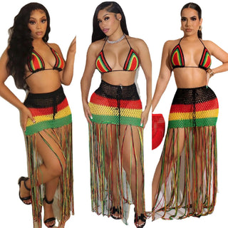 Bodyconclothes Colorful Hand Crochet Two Piece Set Alodia Store