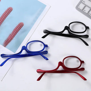 Women Magnifying Glasses Makeup Reading Glass Folding Eye Make Up Reading Glass PC Frame +1.0~+4.0 Resin Lens Alodia Store