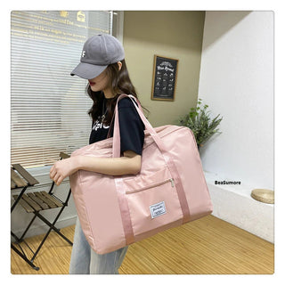 BWBW Large Capacity Students Move Rolling Luggage Folding Travel Bag Suitcase Wheels Alodia Store