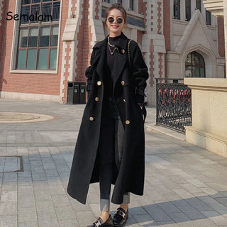 Hepburn Long Red Overcoat Jacket Alodia Store