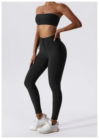 Yoga Set 2 Piece High Waist Leggings Sports Bra Women's Tracksuit Gym Workout Push Up Running Clothes Sportswear Fitness Suit Alodia Store