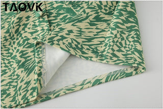 Camouflage Suede Skirt Suits Sexy Skinny CropTops+ Bodycon Outfits 2-Piece Set alodia store