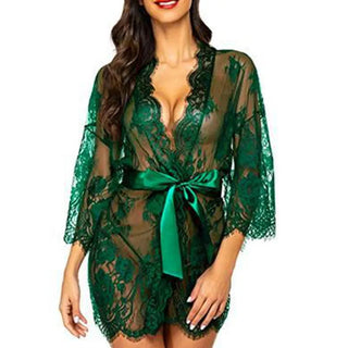 Women's Robe Lace Bridesmaid Gown Sexy Alodia Store