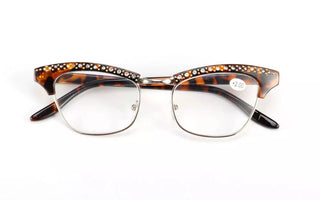 Diamond Ladies Elegant Cat Eye Reading Glasses Resin Lenses Women Crystal Rhinestone Decoration Presbyopic Eyewear for Elder Alodia Store