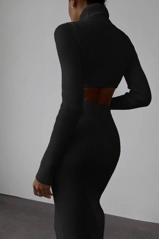 Chic Women Knitted Set Crop Tops and Skirt Clothing Alodia Store