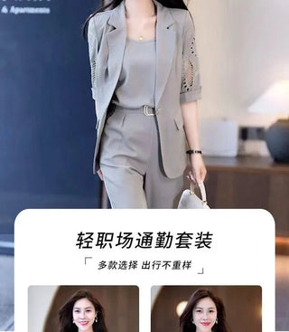 Women's Pants Suit Office Set blazer Alodia Store