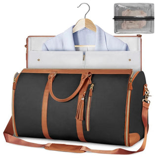 2024 Fashion Large PU Folding Suit Storage Bag Women High Capacity Luggage Alodia Store