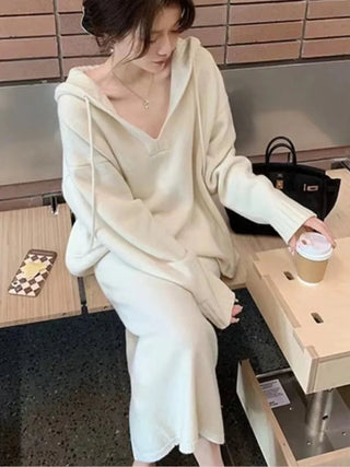 2 Piece Women Knitted Sweater Suits Winter Fashion Korean Alodia Store