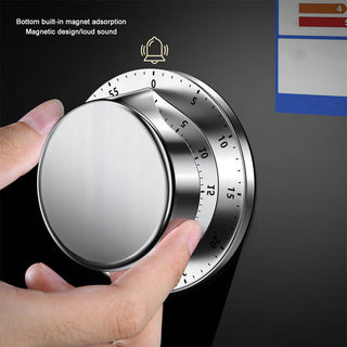Stainless Steel Kitchen Timer with Magnetic Base Manual Mechanical Cooking Timer Countdown Cooking Tools KitchenTimer Alodia Store