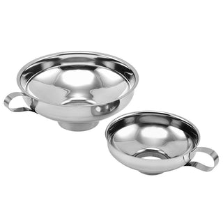 Stainless steel wide-mouth funnel jam salad dressing funnel large multi-function wine leak oil leak kitchen accessories gadgets Alodia Store