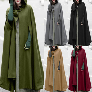 ZANZEA Women Poncho Winter Hooded Open Front Alodia Store
