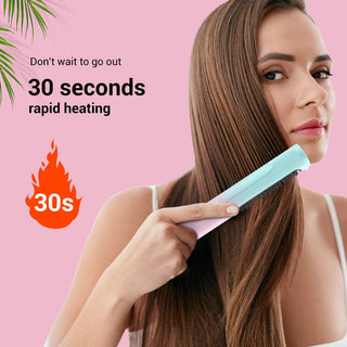 2 In 1 Hair Straightener Brush ALODIA STORE