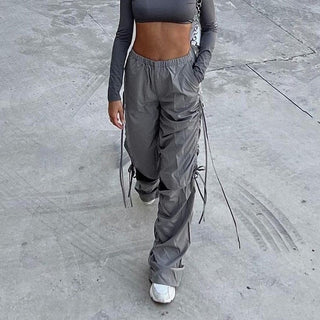 Button Low Waist Women's Denim Pants ALODIA STORE