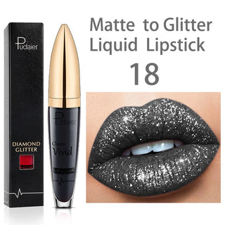 18 Colors Long Lasting Matte Glitter Liquid Shiny Lip Gloss ALODIA STORE