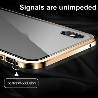 Glass Privacy Metal Phone Case For iPhone 14 ALODIA STORE