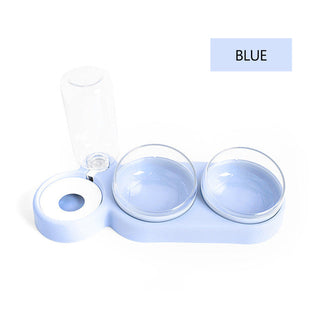 Pet Bowl Double Bowls Food Water Feeder With Auto Water Dispenser ALODIA STORE
