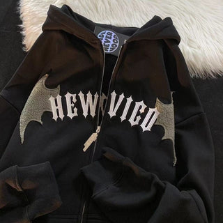 Bat Wing Devil Horn Hoodies ALODIA STORE
