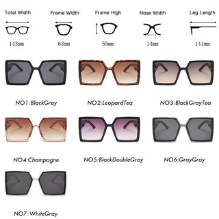 Women's Square Sunglasses Oversized ALODIA STORE